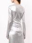 Rabanne Gedrapeerde blouse Zilver - Thumbnail 3