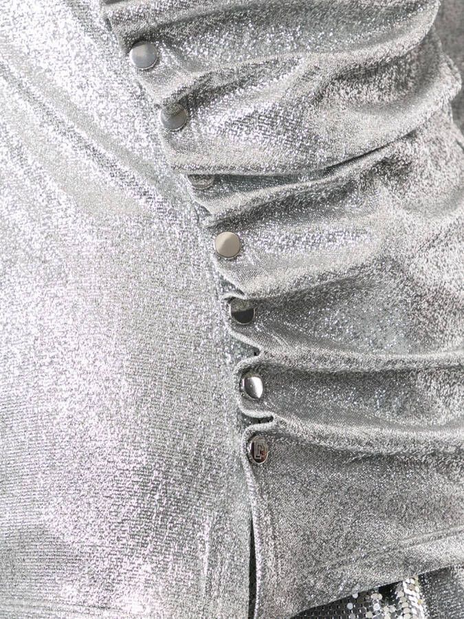 Rabanne Gedrapeerde blouse Zilver