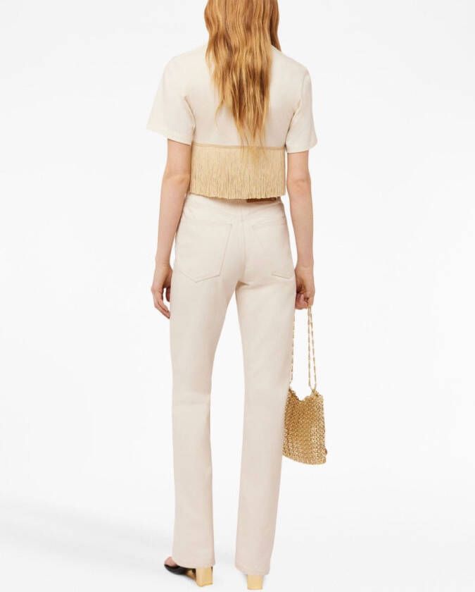 Rabanne Gesmockte rok Beige