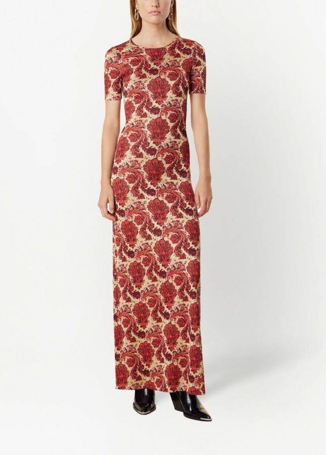Rabanne Maxi-jurk met paisley-print Rood