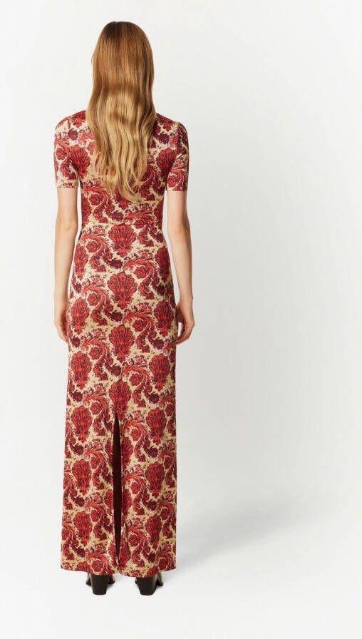 Rabanne Maxi-jurk met paisley-print Rood