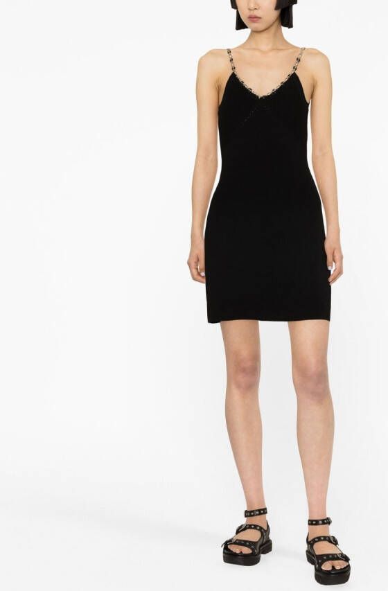 Rabanne Mini-jurk met kettingbandjes Zwart