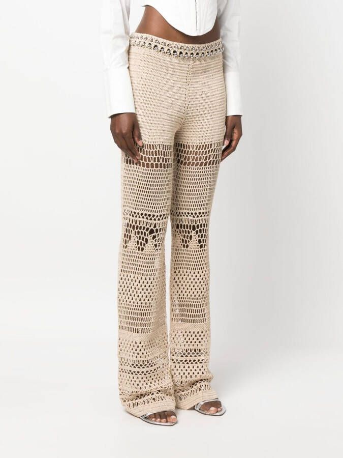 Rabanne High waist broek Beige