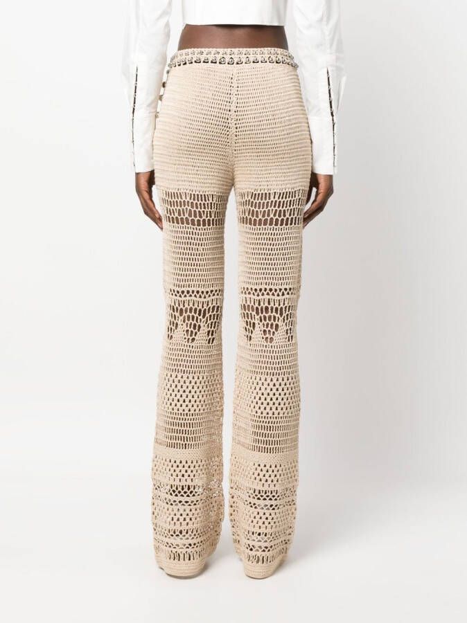 Rabanne High waist broek Beige