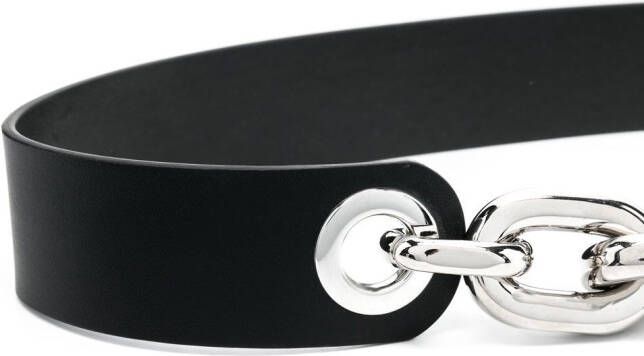Rabanne Riem met logo Zwart