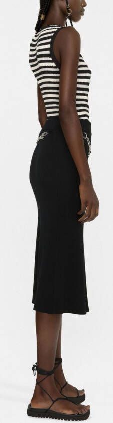 Rabanne Rok met kettingdetail Zwart