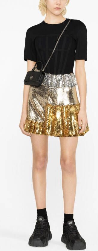 Rabanne Gelaagde mini-rok Zilver