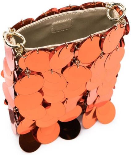 Rabanne Sparkle kleine crossbodytas Oranje