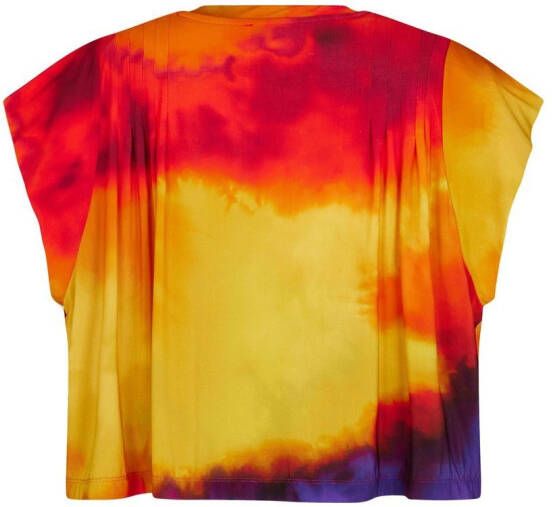 Rabanne T-shirt met tie-dye print Oranje