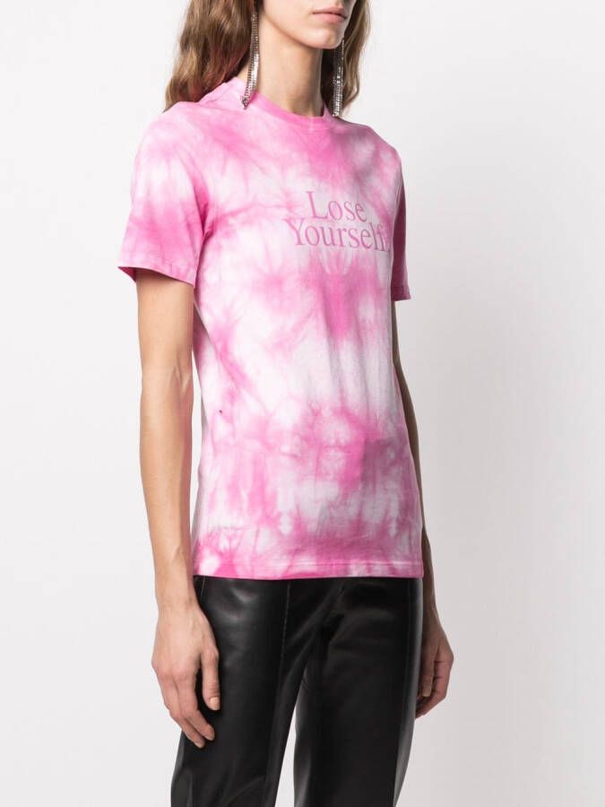 Rabanne T-shirt met tie-dye print Roze