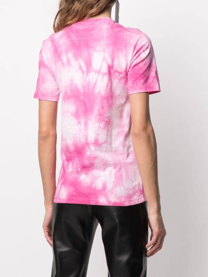 Rabanne T-shirt met tie-dye print Roze