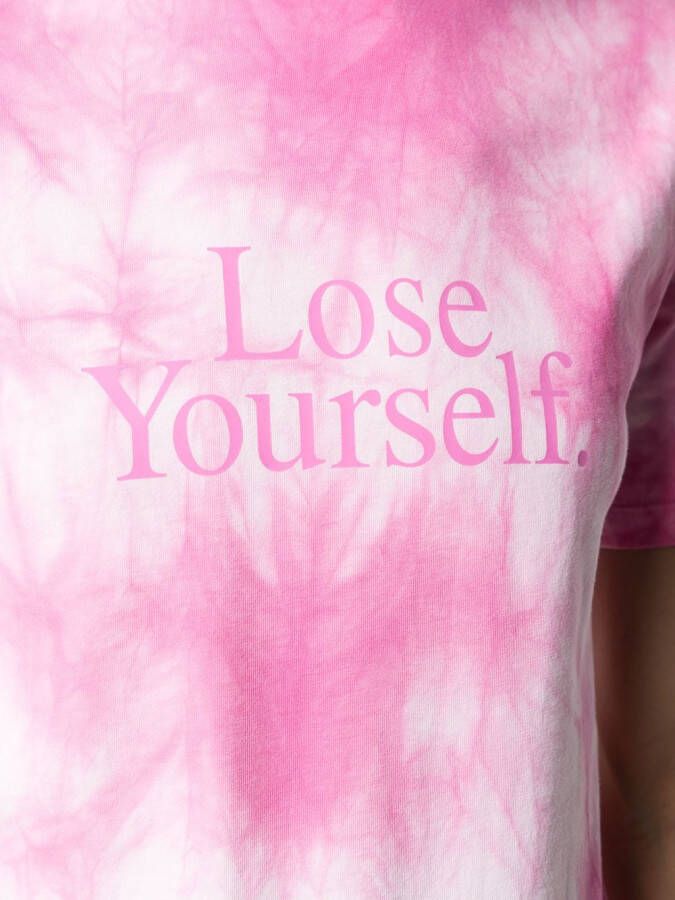 Rabanne T-shirt met tie-dye print Roze