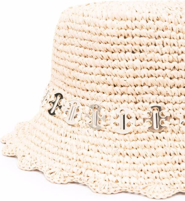 Rabanne Verfraaide zonnehoed Beige