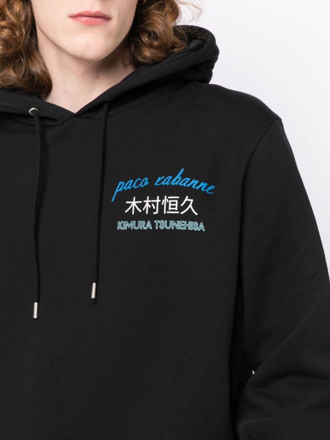 Rabanne x Kimura Tsunehisa hoodie met print Zwart
