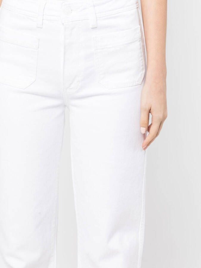 PAIGE Jeans met wijde pijpen Wit