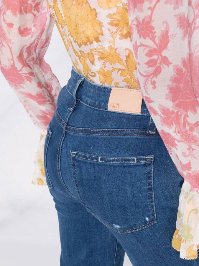 PAIGE Cropped jeans Blauw