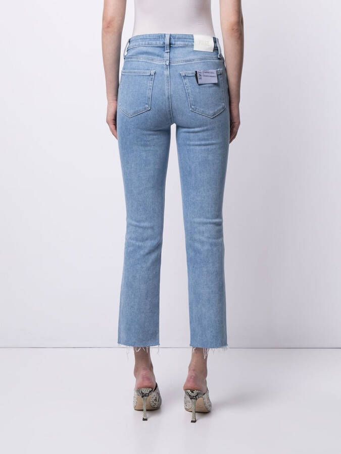 PAIGE Jeans met gerafelde afwerking Blauw