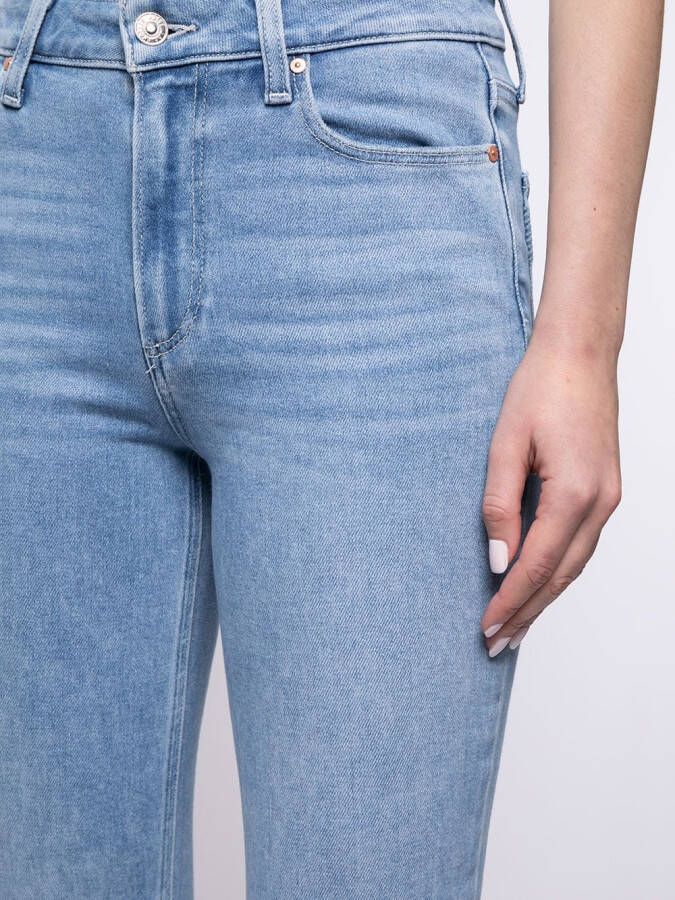 PAIGE Jeans met gerafelde afwerking Blauw