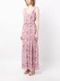 PAIGE Maxi-jurk met bloemenprint Paars - Thumbnail 3