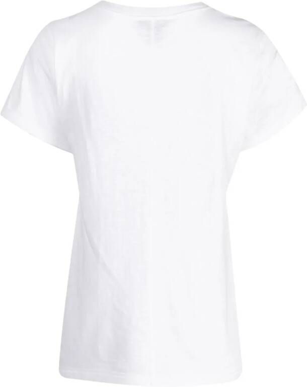 PAIGE T-shirt met V-hals Wit
