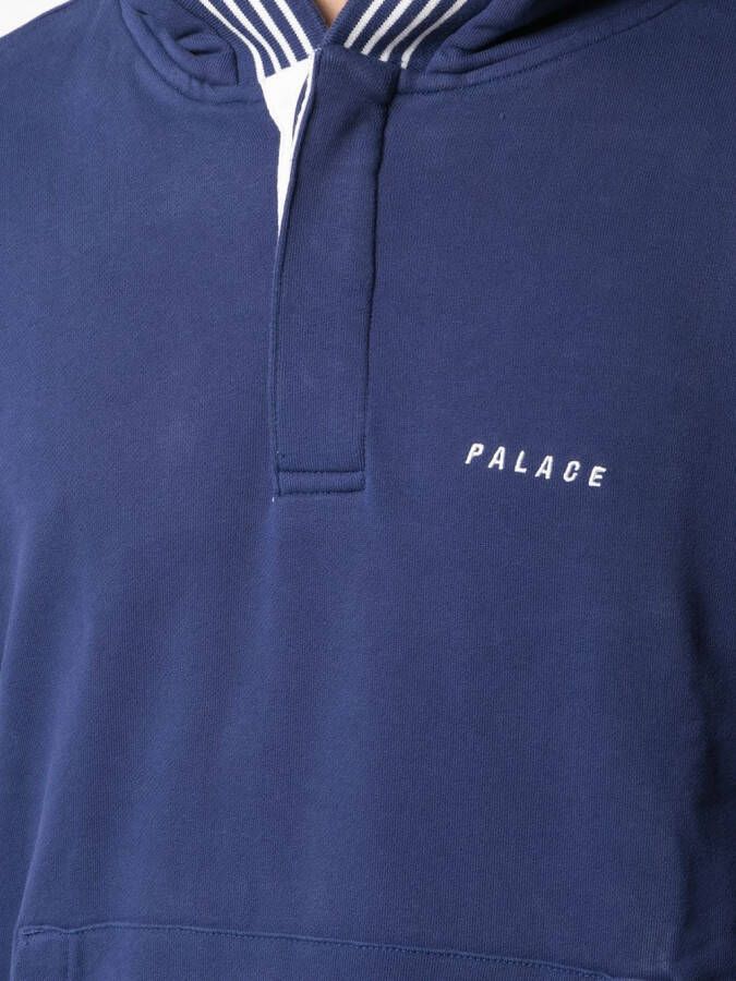 Palace hoodie met gestreepte zoom Blauw