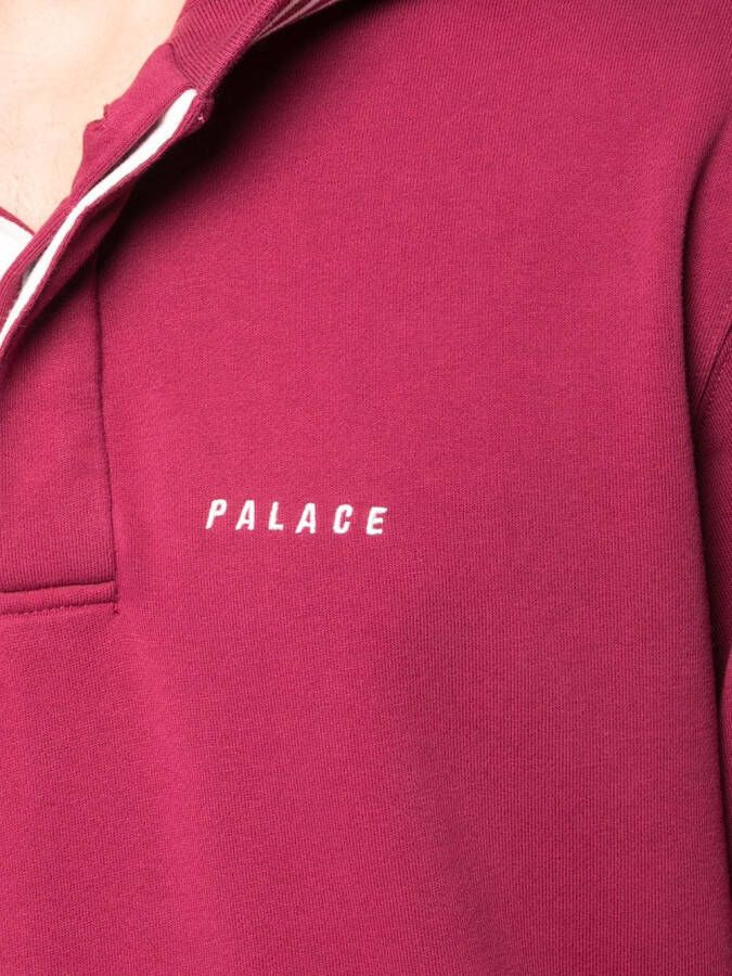 Palace hoodie met gestreepte zoom Rood