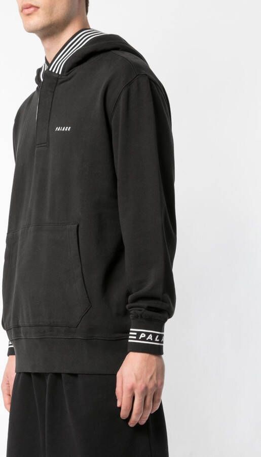 Palace hoodie met gestreepte zoom Zwart