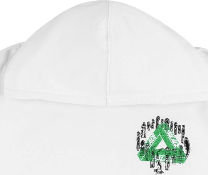 Palace Jheeze logo-print hoodie Wit