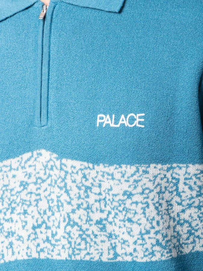Palace Trui met halve rits Blauw