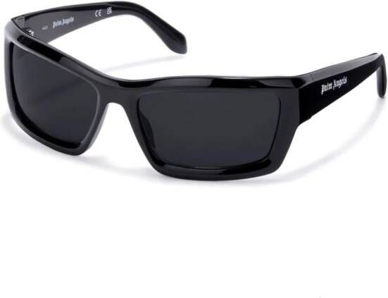 Palm Angels Eyewear Adin zonnebril met rechthoekig montuur Zwart