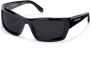 Palm Angels Eyewear Adin zonnebril met rechthoekig montuur Zwart - Thumbnail 2