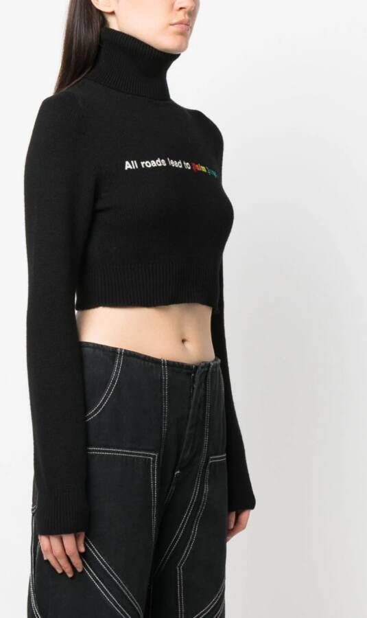 Palm Angels Cropped trui Zwart