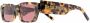 Palm Angels Eyewear Angel zonnebril met rechthoekig montuur Bruin - Thumbnail 2