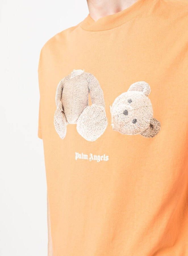 Palm Angels T-shirt met print Oranje