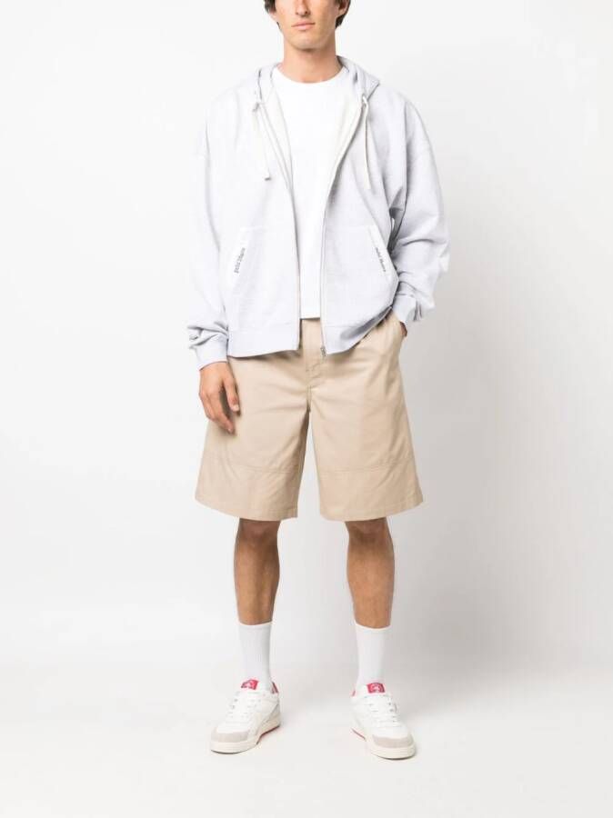 Palm Angels Bermuda shorts met logoband Beige