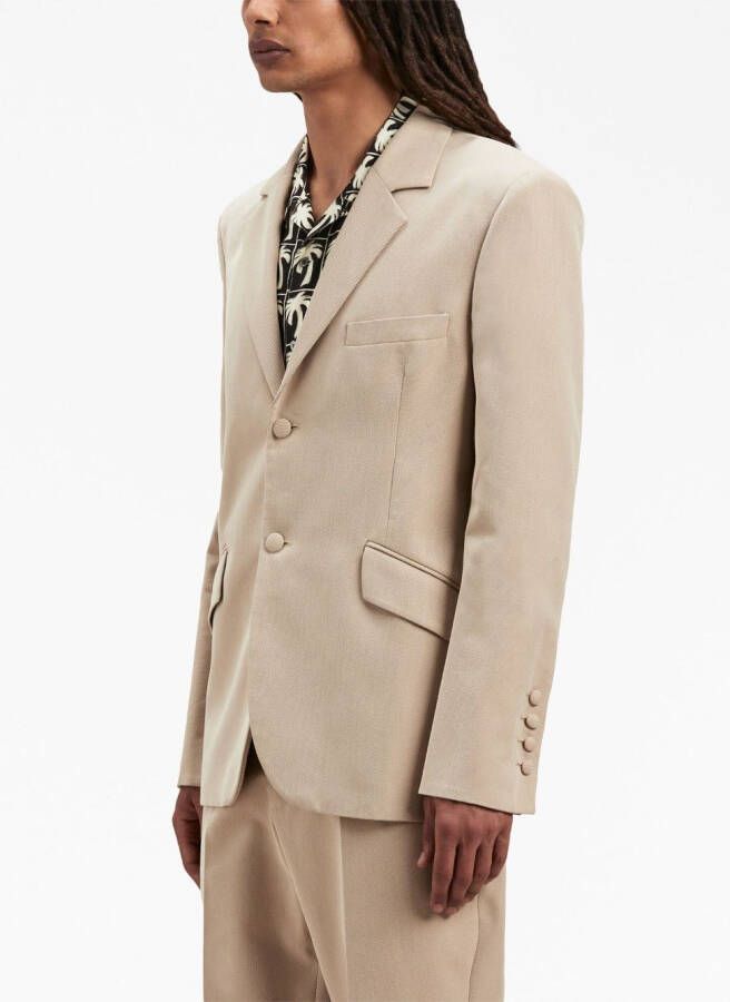 Palm Angels Blazer met enkele rij knopen Beige