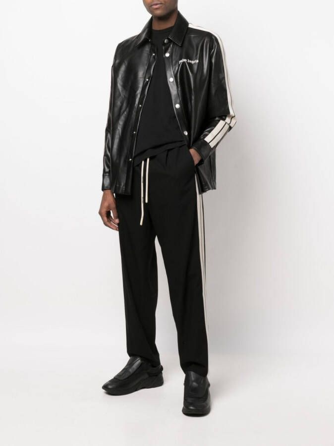 Palm Angels Broek met zijstreep Zwart