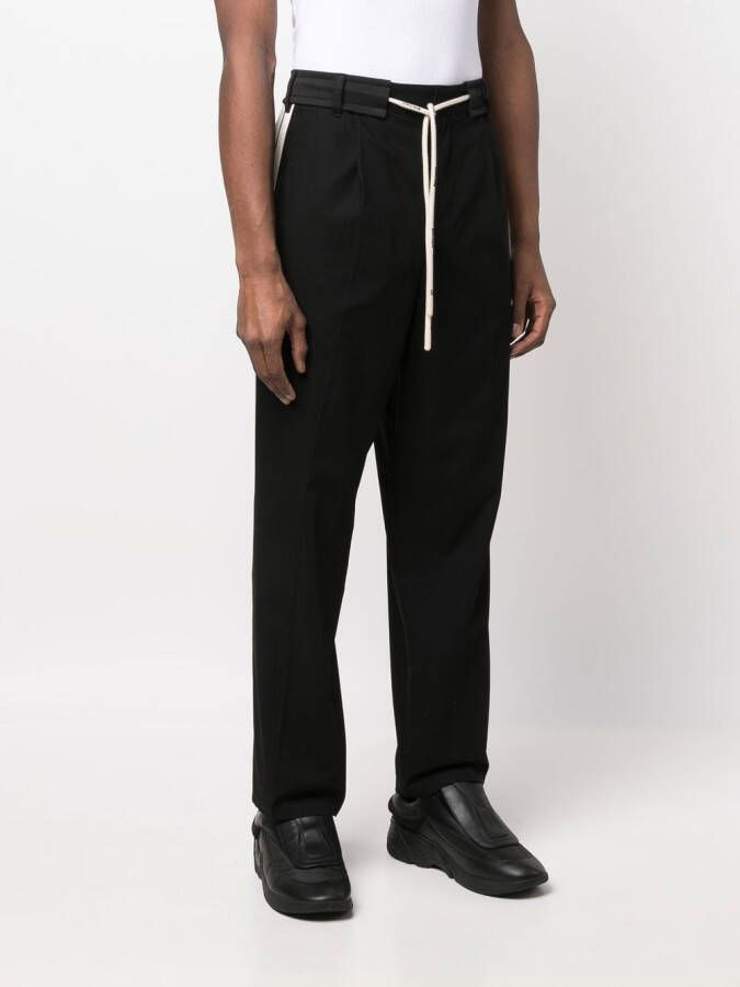 Palm Angels Broek met zijstreep Zwart