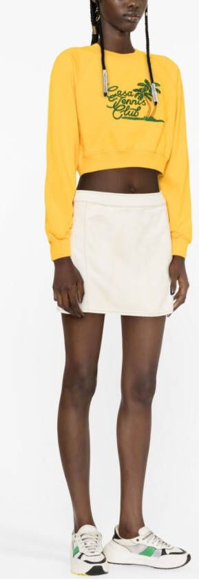 Palm Angels Denim mini-rok Beige