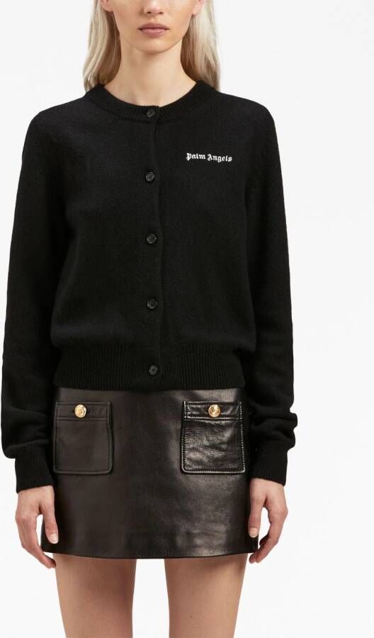 Palm Angels Button-up vest Zwart