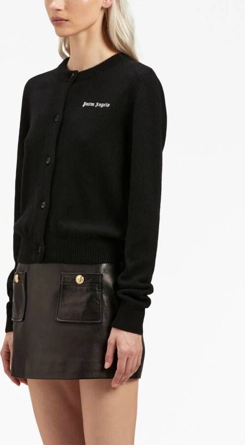 Palm Angels Button-up vest Zwart