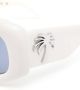 Palm Angels Eyewear Carmel zonnebril met oversized montuur Wit - Thumbnail 3