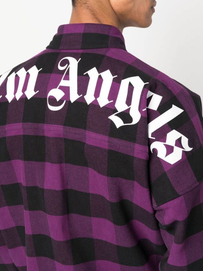 Palm Angels Geruit overhemd Paars
