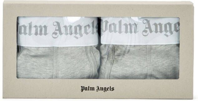 Palm Angels Boxershorts met logoband MELANGE GREY