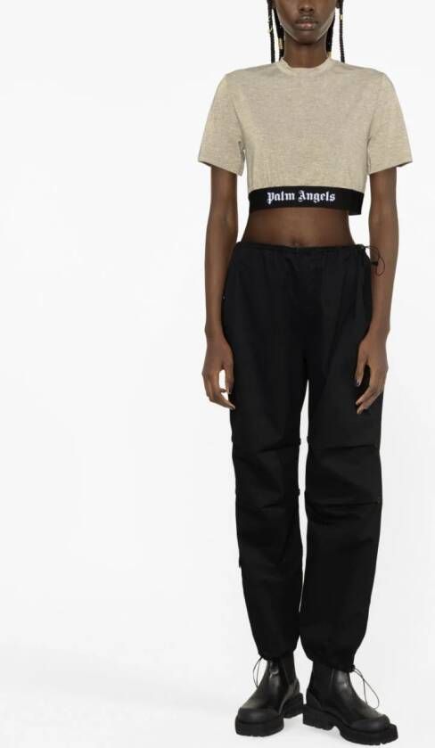 Palm Angels Cropped T-shirt Goud