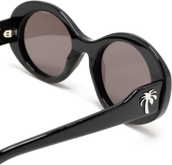 Palm Angels Eyewear Doyle zonnebril met rond montuur Zwart - Foto 3