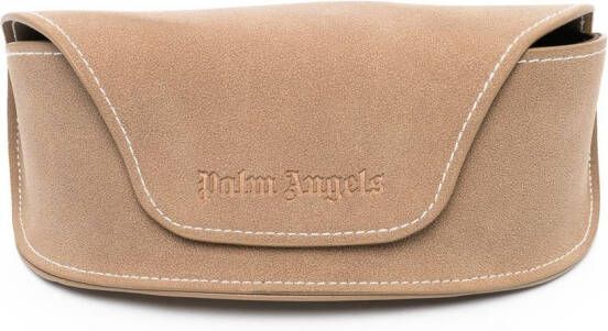 Palm Angels Eyewear Ennis zonnebril met rond montuur Zwart