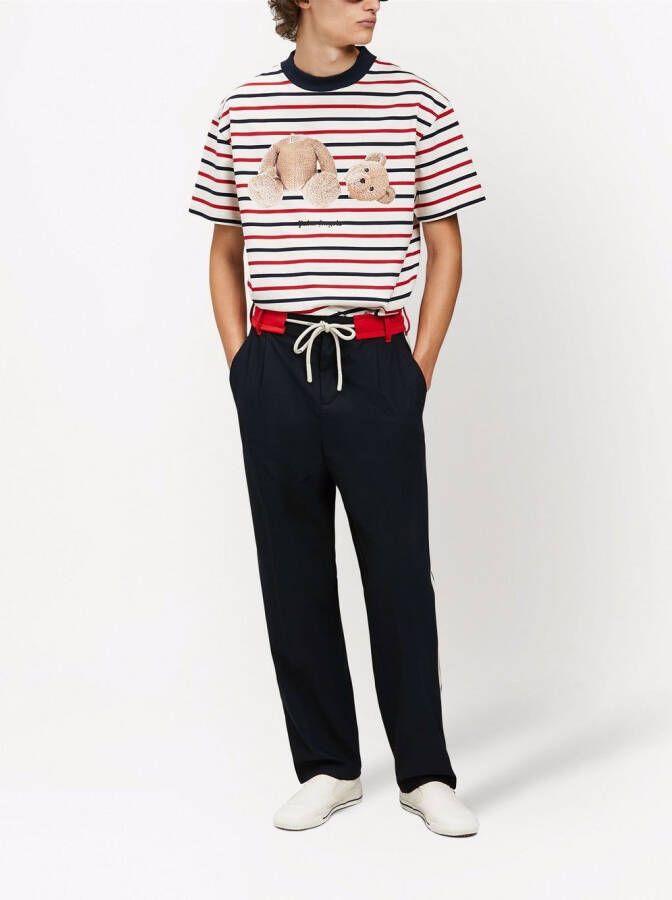 Palm Angels Gestreept T-shirt Rood