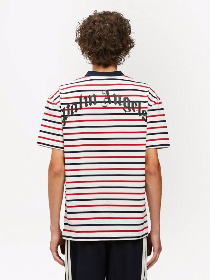 Palm Angels Gestreept T-shirt Rood