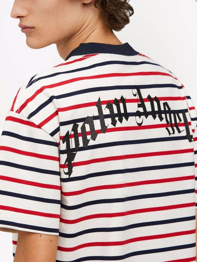 Palm Angels Gestreept T-shirt Rood